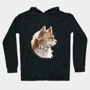 Golden Ticked British Longhair Side Portrait Hoodie